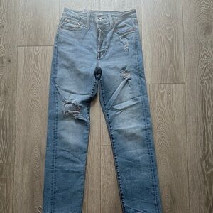 Distressed Levi’s Blue Jeans